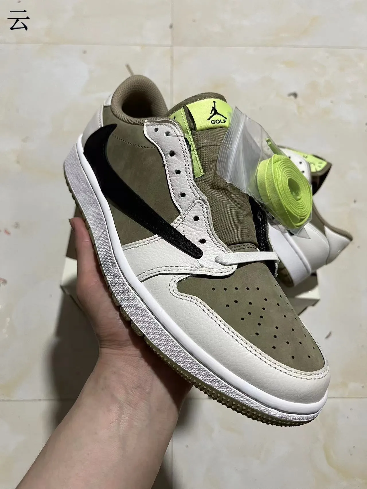 Nike Dunk Low Olive Green and White Lifestyle Sneakers 3