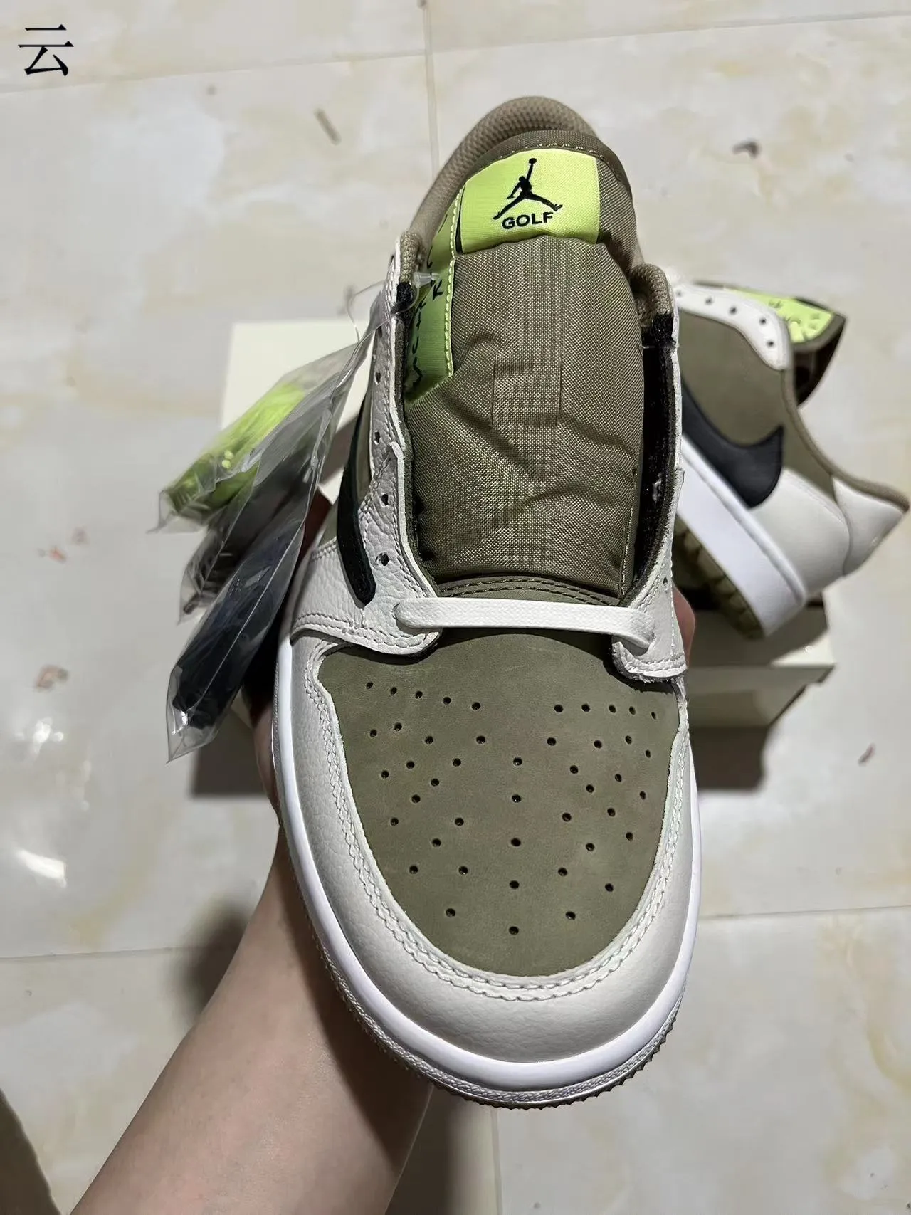 Nike Dunk Low Olive Green and White Lifestyle Sneakers 8