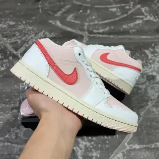 Nike Dunk Low Pale Pink and Red Lifestyle Sneakers