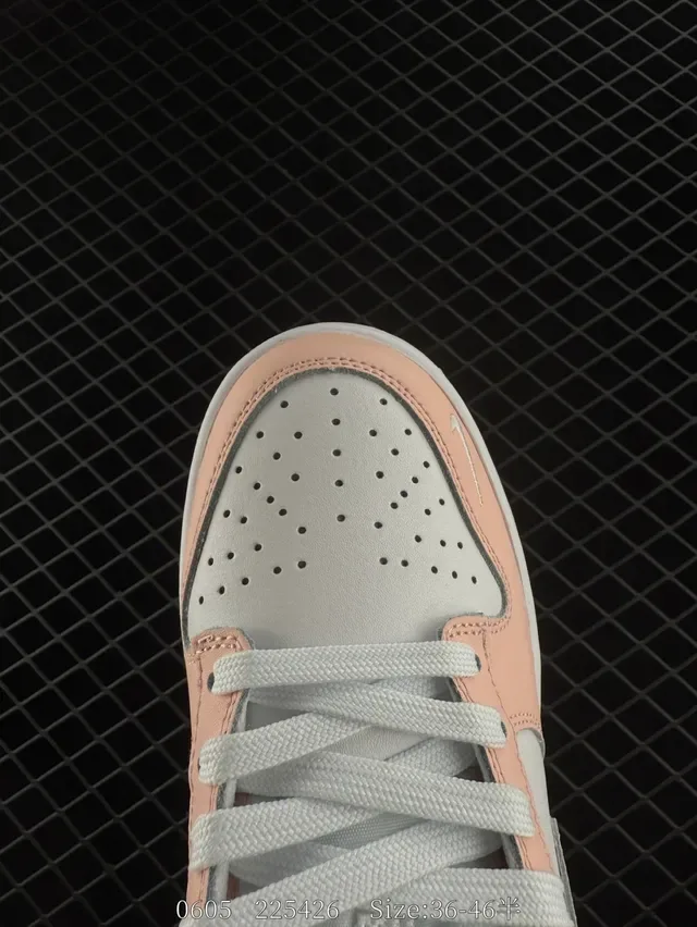 Nike Dunk Low Pale Pink and White Lifestyle Sneakers 2
