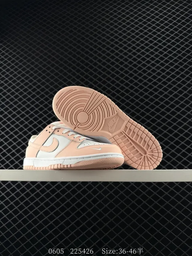 Nike Dunk Low Pale Pink and White Lifestyle Sneakers 5