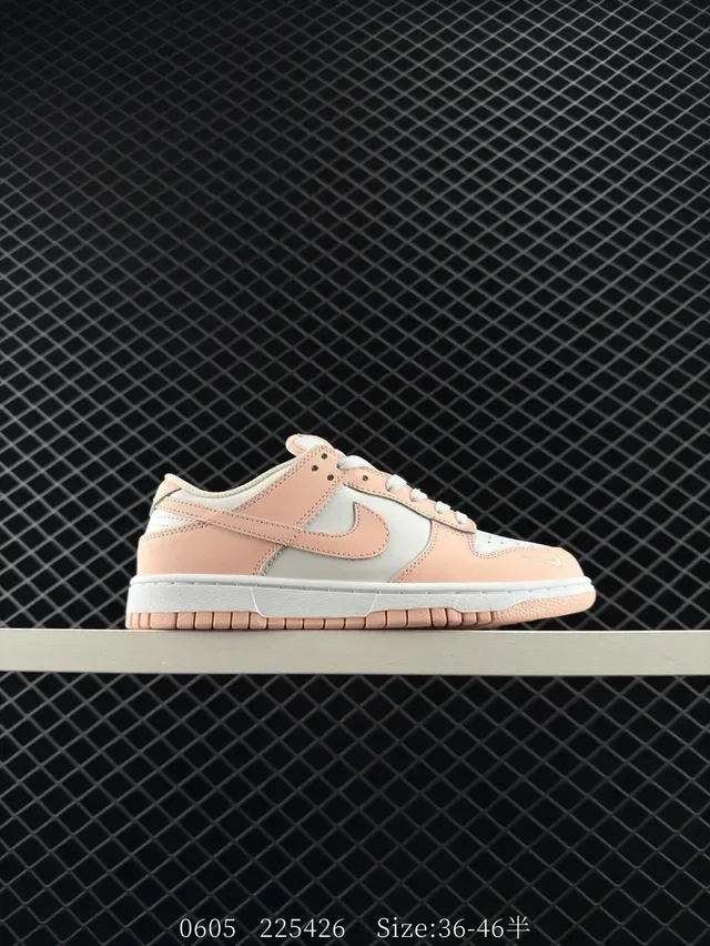 Nike Dunk Low Pale Pink and White Lifestyle Sneakers 6