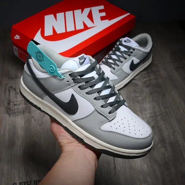 Nike Dunk Low White/Gray/Carbon Grey Lifestyle Sneakers 2