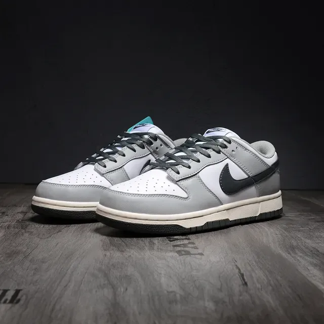Nike Dunk Low White/Gray/Carbon Grey Lifestyle Sneakers 4