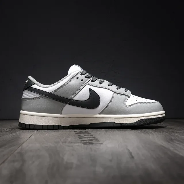 Nike Dunk Low White/Gray/Carbon Grey Lifestyle Sneakers 6