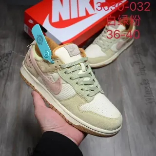 Nike Dunk Low White Green Pink Lifestyle Sneakers