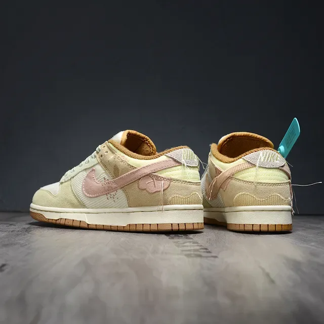 Nike Dunk Low White Green Pink Lifestyle Sneakers 4