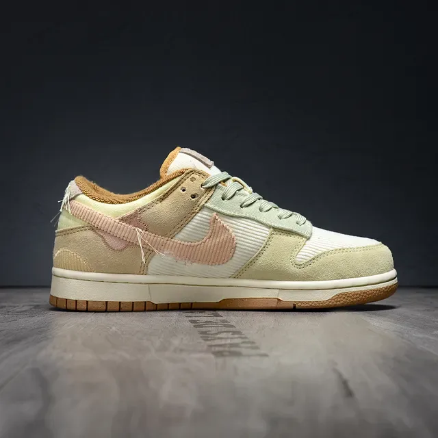 Nike Dunk Low White Green Pink Lifestyle Sneakers 6