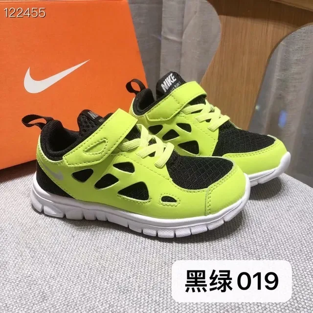 Nike Free Run Youth Zapatillas de correr Verde Lima y Negro 4