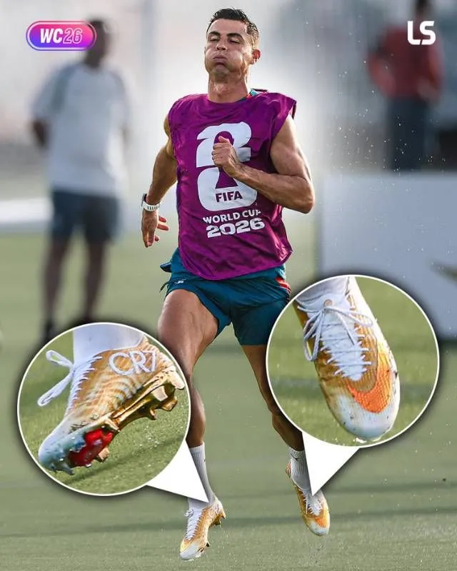 Nike Doré Rouge Métallique Tricot Haut Swoosh Accent Terrain Ferme Chaussures de Football 10