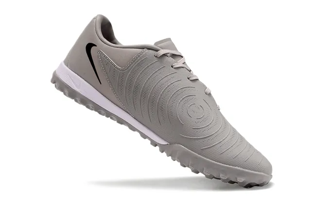 Nike Gris Negro Low-Top Synthetic Upper Turf Zapatos de fútbol 2