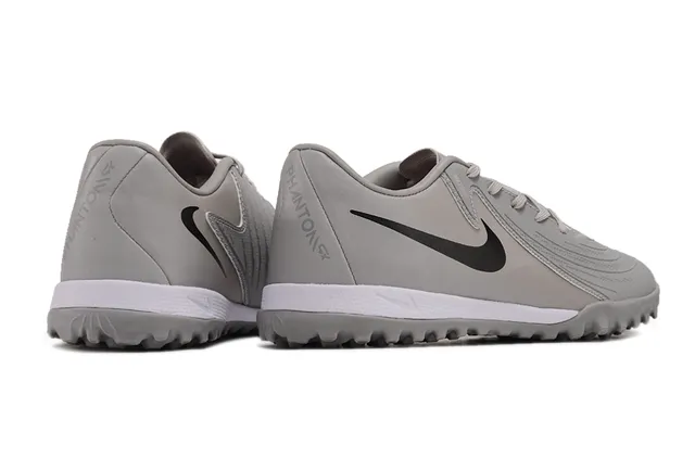 Nike Gris Negro Low-Top Synthetic Upper Turf Zapatos de fútbol 5