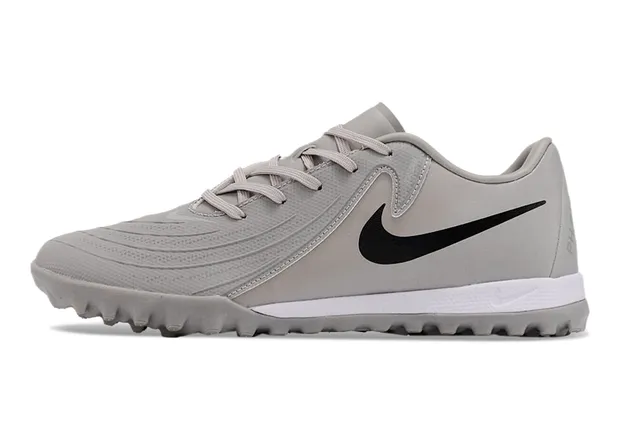 Nike Gris Negro Low-Top Synthetic Upper Turf Zapatos de fútbol 7