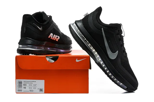Nike Cinza Laranja Tênis de corrida leve com upper de tricô visível unidade Air Zoom 7