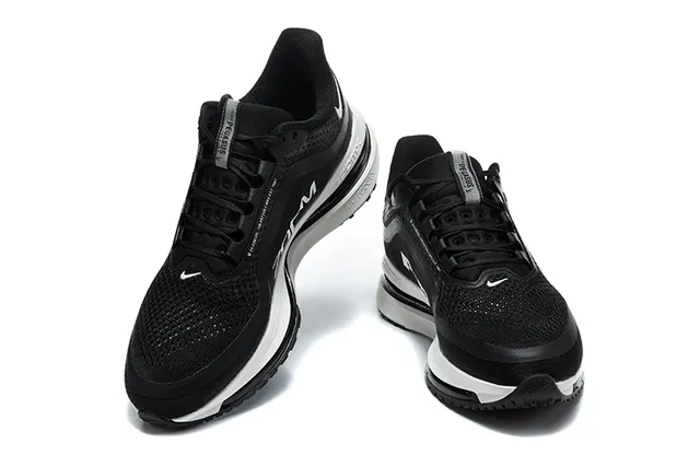 Nike Cinza Laranja Tênis de corrida leve com upper de tricô visível unidade Air Zoom 9
