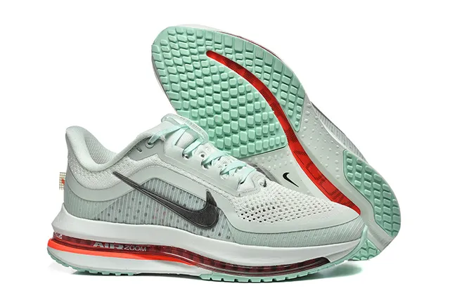Nike Cinza Laranja Tênis de corrida leve com upper de tricô visível unidade Air Zoom 17