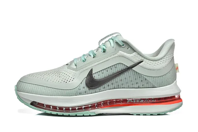 Nike Cinza Laranja Tênis de corrida leve com upper de tricô visível unidade Air Zoom 18