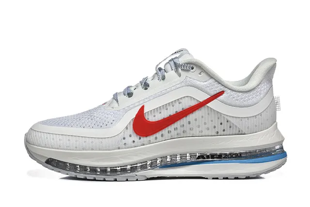 Nike Cinza Laranja Tênis de corrida leve com upper de tricô visível unidade Air Zoom 24