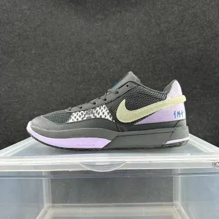 Nike رمادي وبنفسجي أحذية كرة السلة منخفضة الشكل شبكة واصطناعي علوية