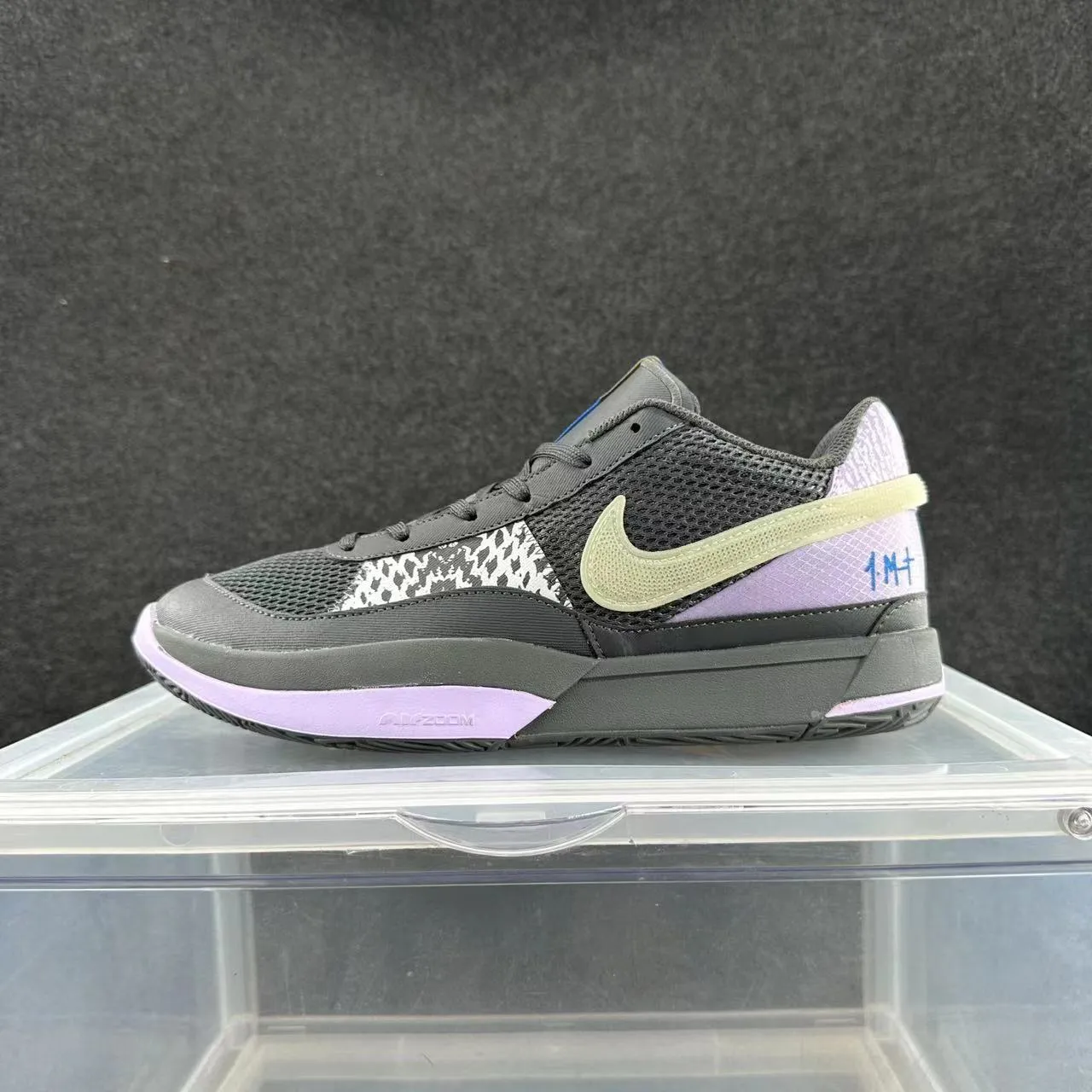 Nike Gris Violet Basse Silhouette Maille Et Synthétique Supérieur Chaussures de Basketball 2
