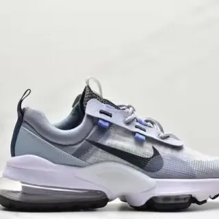 Nike Gray White Layered Synthetic/mesh Upper Transparent Heel Air Unit Lifestyle Sneakers
