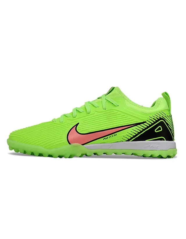 Nike Green Black Neon Synthetic Upper Geometric Heel Cage Artificial-Grass Soccer Shoes 3