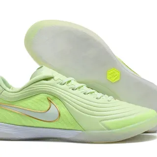 Nike Green Gold Low-Cut Synthetic Upper Indoor Soccer Shoes
