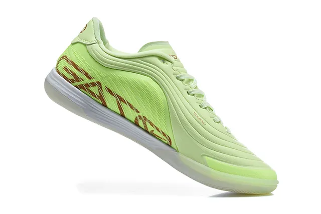 Nike Vert Doré Bas Synthétique Supérieur Chaussures de Football Indoor 3