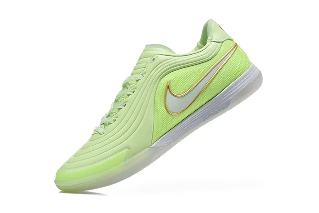 Nike Vert Doré Bas Synthétique Supérieur Chaussures de Football Indoor 4