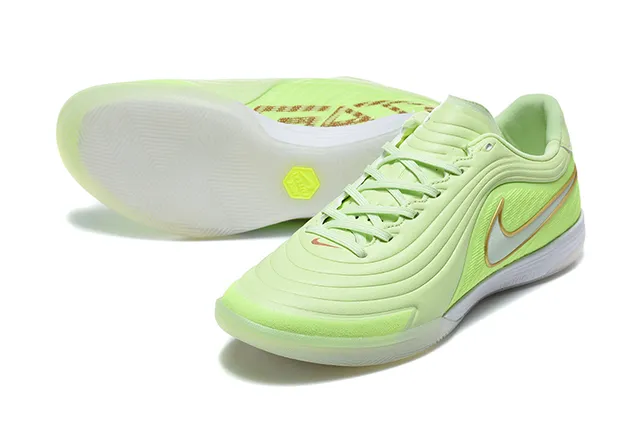 Nike Vert Doré Bas Synthétique Supérieur Chaussures de Football Indoor 6