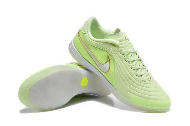 Nike Vert Doré Bas Synthétique Supérieur Chaussures de Football Indoor 7