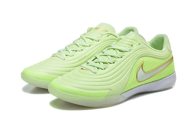 Nike Vert Doré Bas Synthétique Supérieur Chaussures de Football Indoor 8