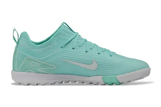 Nike Chaussures de football indoor low-cut avec upper en maille vert et blanc 7