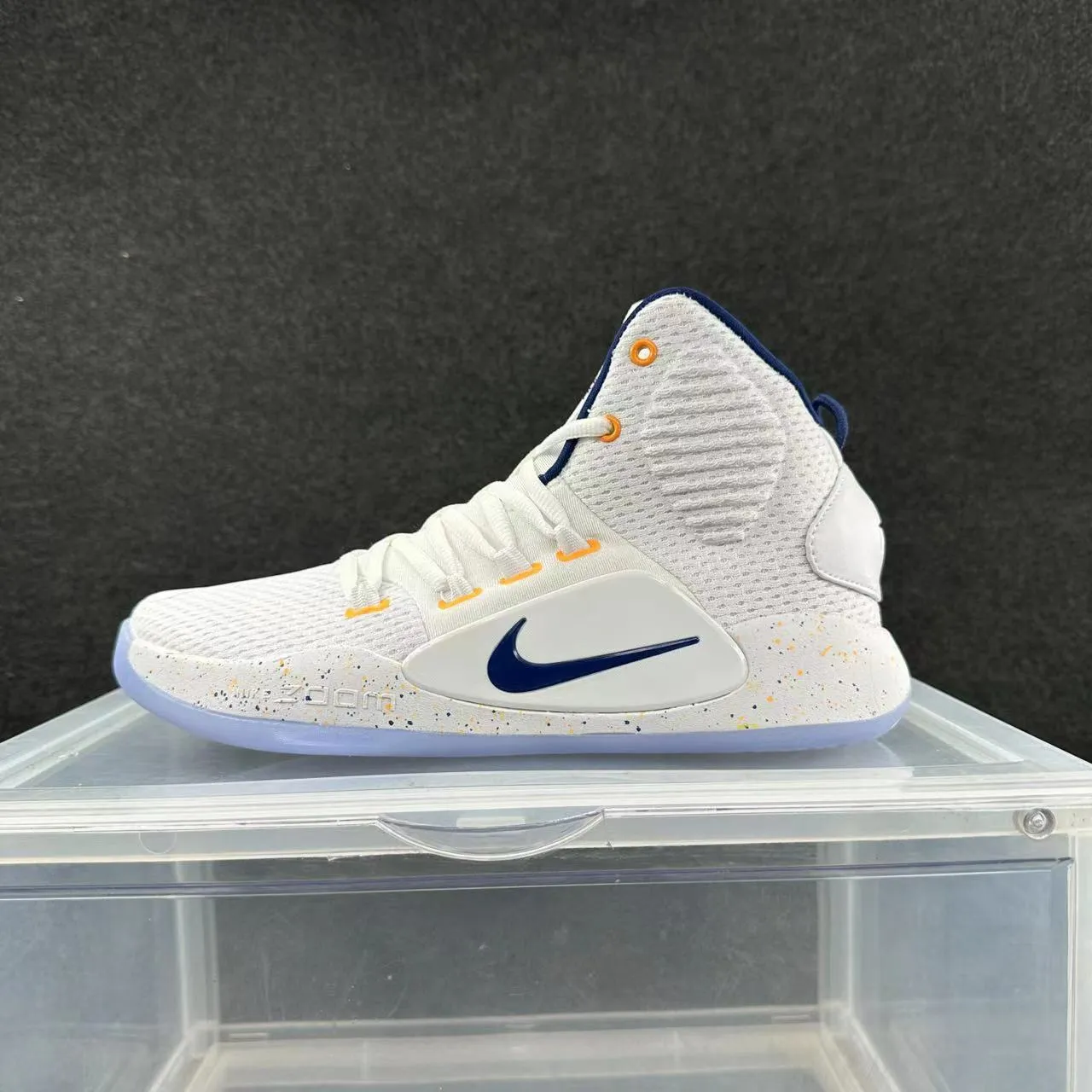 Nike Hyperdunk X White Navy Orange Basketball Shoes 2