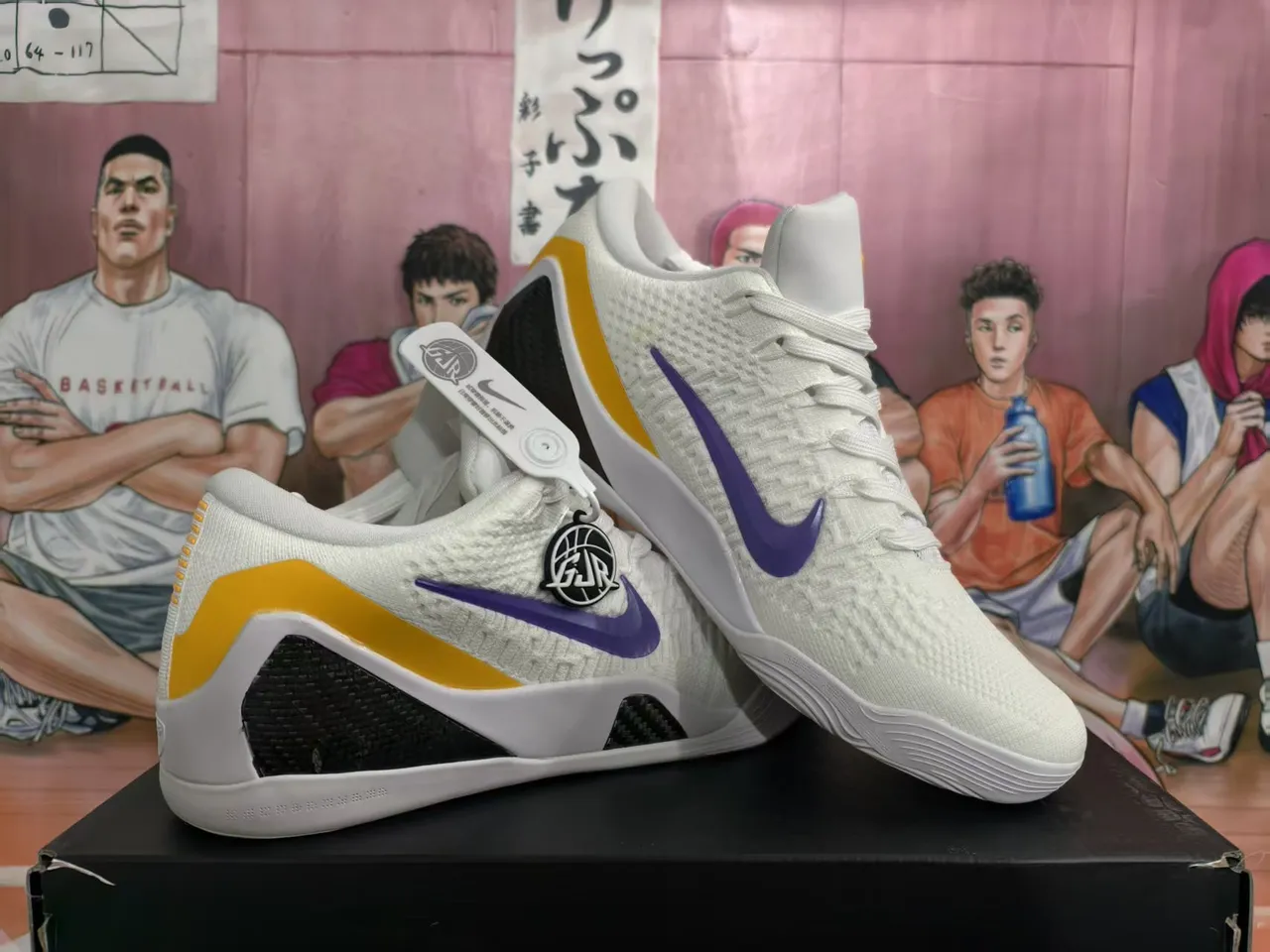 Nike Kobe AD chaussures de basket blanc violet jaune 4