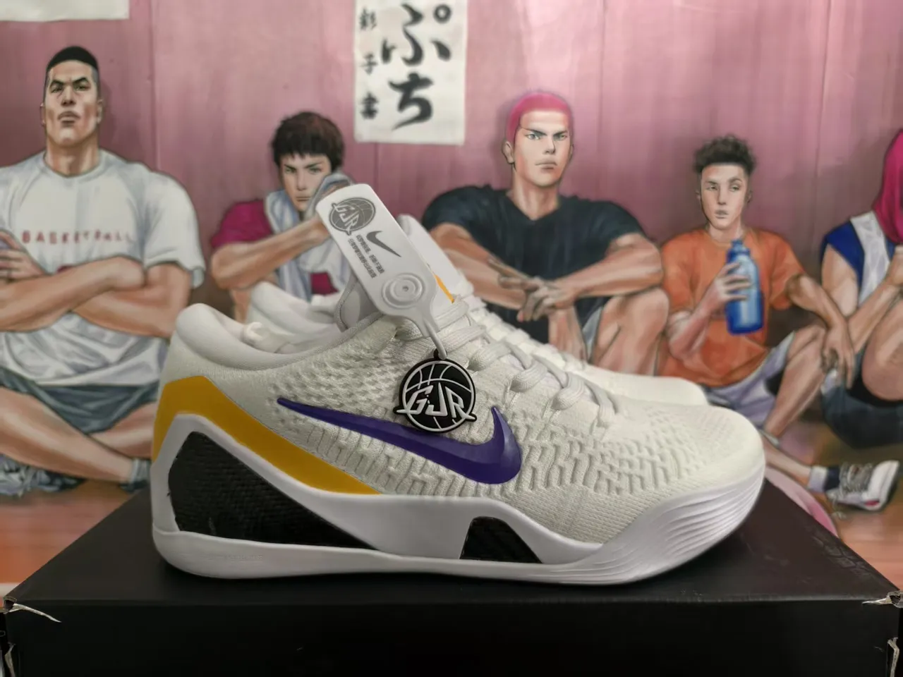 Nike Kobe AD chaussures de basket blanc violet jaune 5