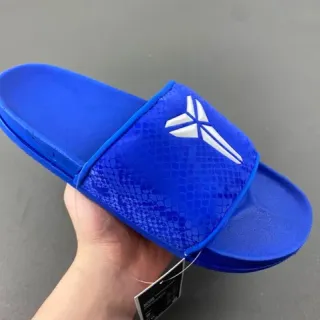 Nike Kobe Slide रॉयल ब्लू सांप चमड़ा पट्टा स्लिपर