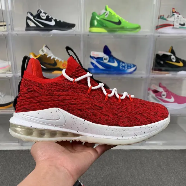 Nike LeBron 17 Red White Knit Basketball Shoes 2
