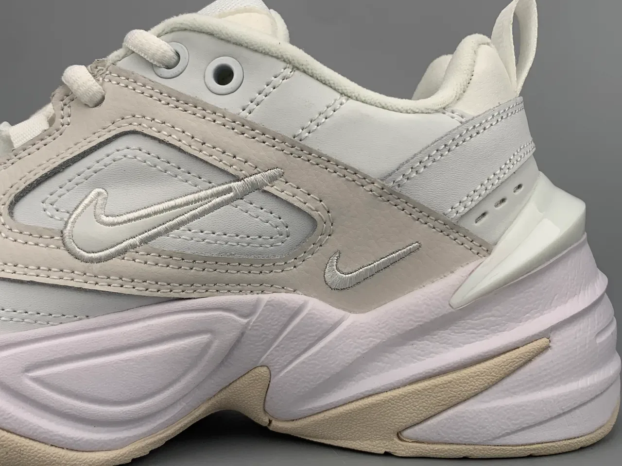 Nike M2K Tekno Off-White and Pink Lifestyle Sneakers 5