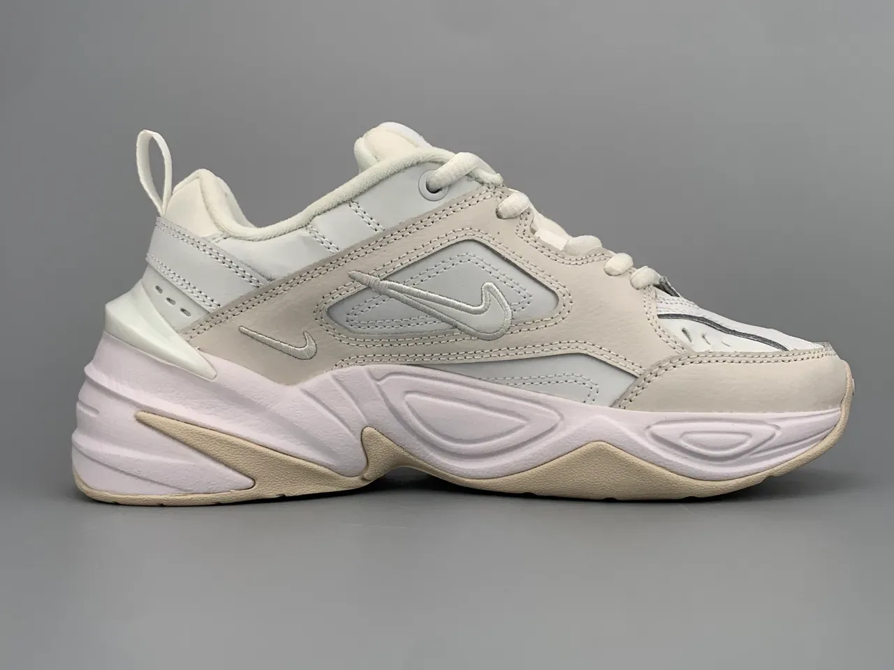 Nike M2K Tekno Off-White and Pink Lifestyle Sneakers 10