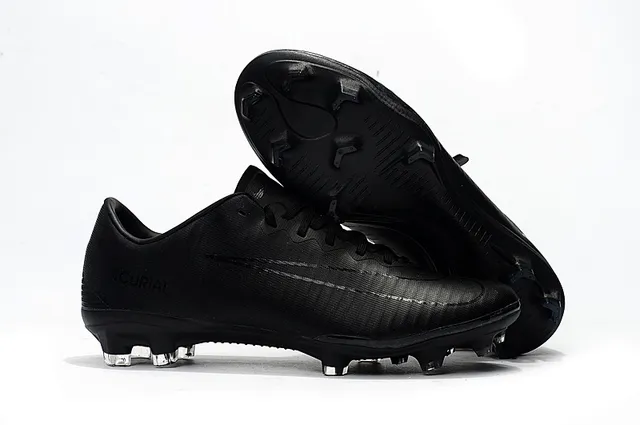 Nike Mercurial Noir Argent Haut Synthétique Système de Lacets Asymétrique Terrain Ferme Chaussures de Football 2
