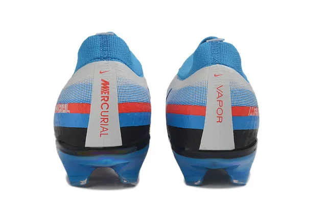Nike Mercurial Blue Red Low-Cut Dynamic Fit Collar Asymmetrical Lacing Firm-Ground Soccer Shoes 4