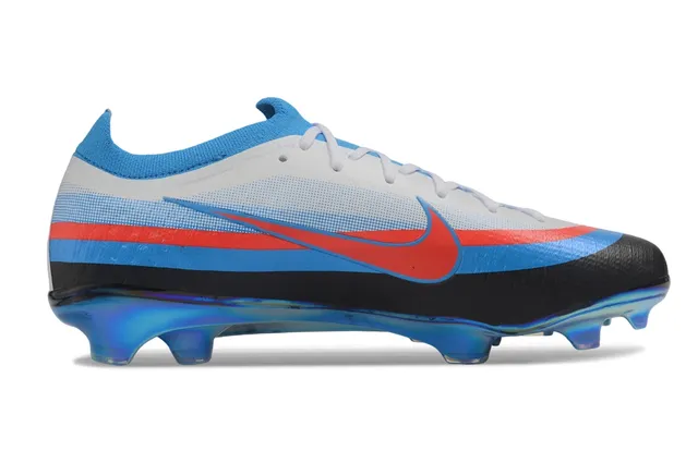 Nike Mercurial Blue Red Low-Cut Dynamic Fit Collar Asymmetrical Lacing Firm-Ground Soccer Shoes 7