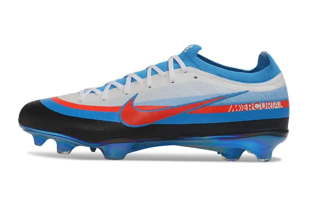 Nike Mercurial Blue Red Low-Cut Dynamic Fit Collar Asymmetrical Lacing Firm-Ground Soccer Shoes 8