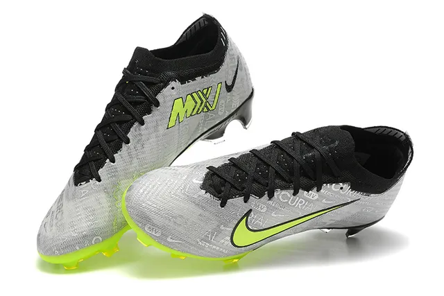 Nike Mercurial Gray Green Low-Cut Sock-Fit Upper Textured Print Firm-Ground Soccer Shoes 2