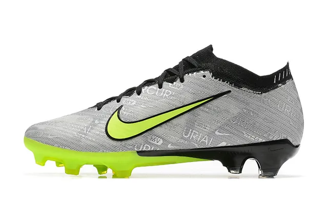 Nike Mercurial Gray Green Low-Cut Sock-Fit Upper Textured Print Firm-Ground Soccer Shoes 10