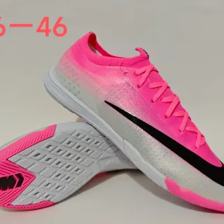 Nike Mercurial Pink Black Low-Cut Knit Upper Gradient Fade Indoor Soccer Shoes