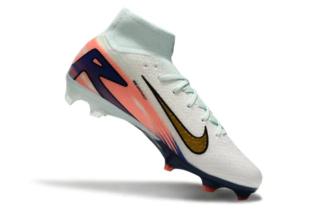 Nike Mercurial Superfly Air Zoom White Coral Navy Gold Firm-Ground Soccer Shoes 2