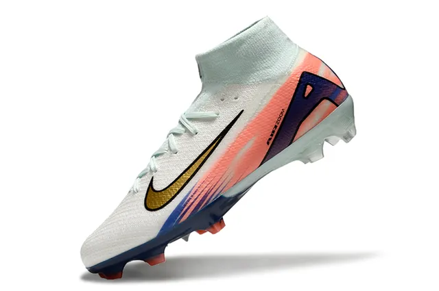 Nike Mercurial Superfly Air Zoom White Coral Navy Gold Firm-Ground Soccer Shoes 3