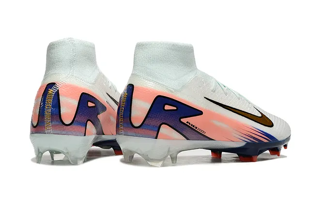 Nike Mercurial Superfly Air Zoom White Coral Navy Gold Firm-Ground Soccer Shoes 5